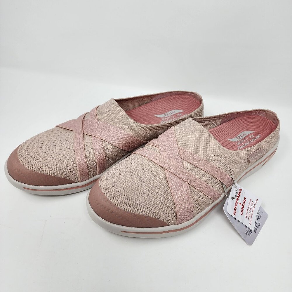 New Skechers Womens 9 Mule Arch Fit Air Cooled Ultra Go Cushion Slip On Shoes - Picture 5 of 13
